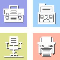 Briefcase and Folder Icon vector