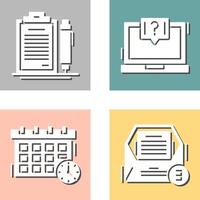 Contract and Question Icon vector