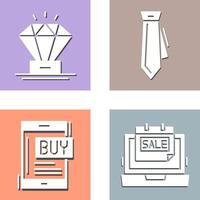 Diamond and Tie Icon vector