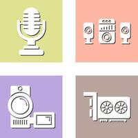 Microphone and Sound System Icon vector