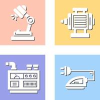 Desk Lamp and ELectric Motor Icon vector