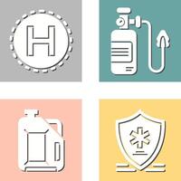 Helipad and Oxygen Icon vector
