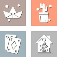 Origami and Cactus Icon vector