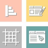 Object Alignment and Web Page Icon vector