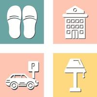 Slippers and Hotel Icon vector