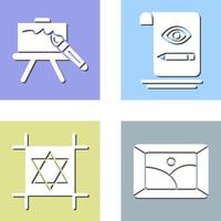 canvas and sketch Icon vector