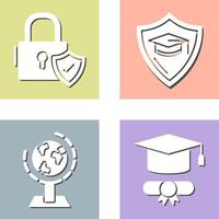 Secure and Education Icon vector