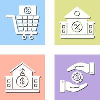 compras impuesto y inmuebles icono vector