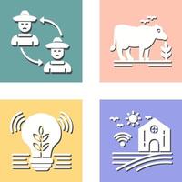 Connect and Cattle Icon vector