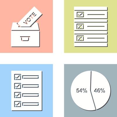 Casting Vote and Ballot Paper Icon
