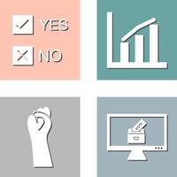 Yes No Option and Statistics Icon vector