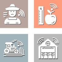 Farmer and Measure and Measure Icon vector