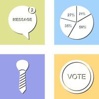 Message Bubbles and Pie Chart Icon vector