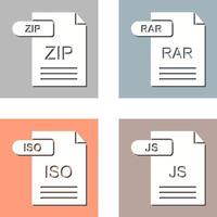 ZIP and RAR Icon vector