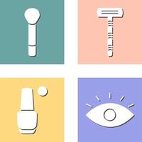 Brush and Razor Icon vector