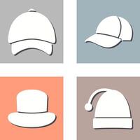 gorra y sombrero icono vector