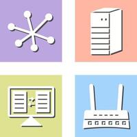 Internet and Server Network Icon vector