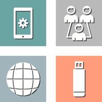 Network Settings and Connected Users Icon vector
