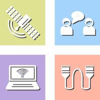 Satellite and Chatting Icon vector