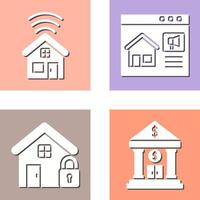 Smart house and Marketing Icon vector