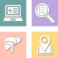 Laptop and Analytics Icon vector