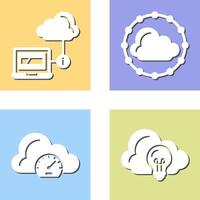 ordenador portátil y nube icono vector