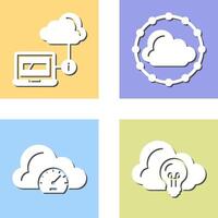 Laptop and Cloud Icon vector