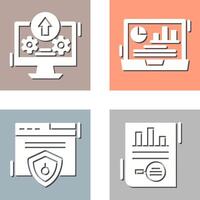 Upload and Dashboard Icon vector