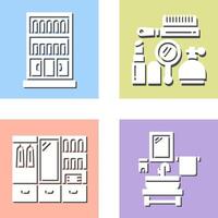 Book Shelf and Makeup Icon vector