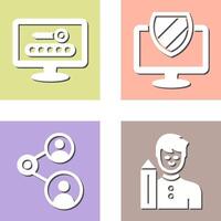 Password and Shield Icon vector