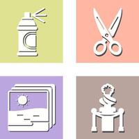 Spray and Scissors Icon vector