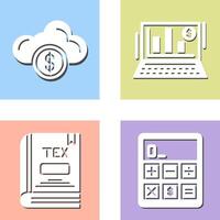 Cloud Computing and Bar Chart Icon vector