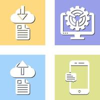 File Download and Monitor Icon vector