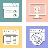 Web Browser and Monitor Screen Icon vector