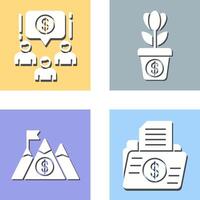 Growth and Money Icon vector