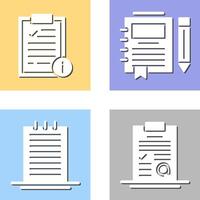 Info and Journal Icon vector