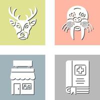 Deer and animal Icon vector