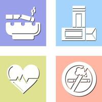 Broken Cigarette and Chewing Gum Icon vector