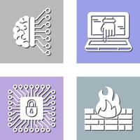 Machine Learning and Hacking Icon vector
