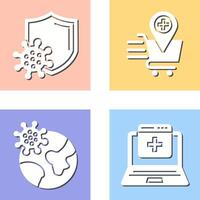 Virus Protection and Online Health Icon vector