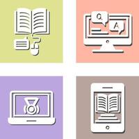 Online Learning and Faq Icon vector