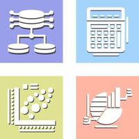 Structured Data and Calculator Icon vector