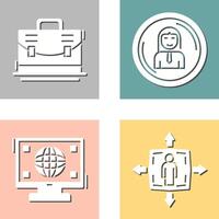 Briefcase and User Icon vector