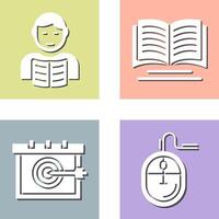 Student and Book Icon vector