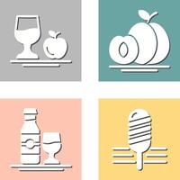 Healthy and Apricot Icon vector