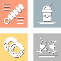 Skewer and Frappe Icon vector