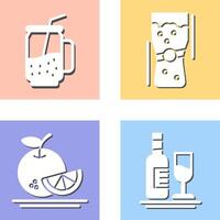 Cocktail and Pint Of Beer Icon vector