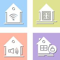 inteligente hogar y ventana icono vector