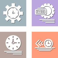 hora administración y hora administración icono vector