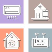 Air Conditioner and Home Automation Icon vector